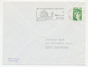 Cover / Postmark France 1978 Snail