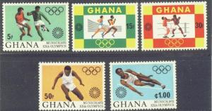 GHANA 454-58 MNH 1972 OLYMPIC GAMES, MUNICH