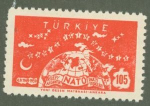 Turkey; Scott 1436; 1959; Globe & Stars; Unused; NH