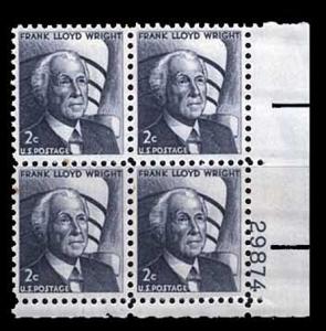 #1280 2c Prominent American Issue Plate Block MNH