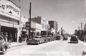 Mexico 1958 Real Photo Black & White View of Calle de Obregon in Nogalas Mexico