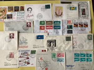 Germany commemorative First day 15  postal stamps covers items Ref A579