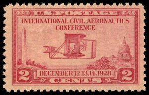 US Sc 649 MNH - 1928 2¢ - Intn'l Civil Aeronautics Conf.