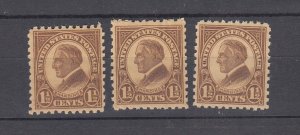 J45847 JL,Stamps 3, 1923-6 usa mnh #582 perf 10 harding