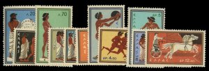 Greece #677-687 Cat$24.05, 1960 Olympic, complete set, never hinged