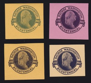 US 1932 Bicentennial Expo Washington Cinderella Poster Stamp Lot of 4 OG NH