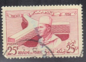 MOROCCO SCOTT #26, USED,  25fr 1958