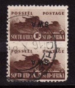 South West Africa #152c VF Used Vertical Pair