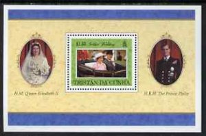 TRISTAN DA CUNHA - 1997 - Golden Wedding - Perf Min Sheet - Mint Never Hinged