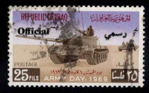 IRAQ Scott o244 Used Official Tank stamp 1972