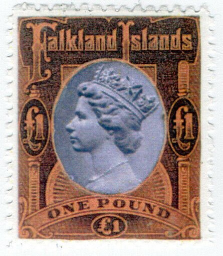 (I.B) Cinderella Collection : Gerald King Elizatoria £1 (Falkland Islands)