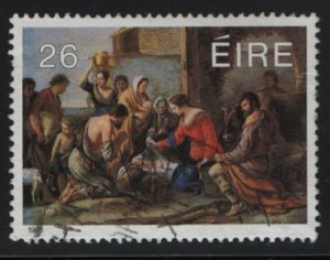 Ireland 1985 used Sc 652 26p Adoration of the Shepherds by Louis la Nain - Ch...