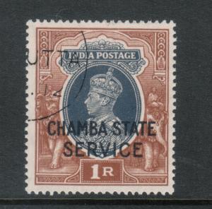 India States Chamba #O51a Very Fine Used & Scarce