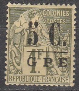 Guadeloupe #11 F-VF  Unused CV #17.00  (A13080)