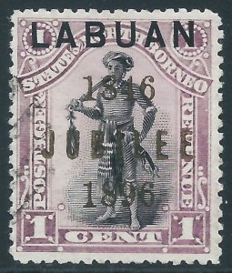 Labuan, Sc #66, 1c Used