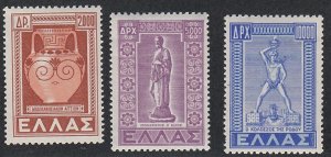 Greece # 520-522, Pictorial Issues, Mint Light Hinged, 1/2  Cat.