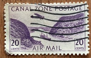 Canal Zone #C11 Used Single Gaillard Cut SCV $.25 L48