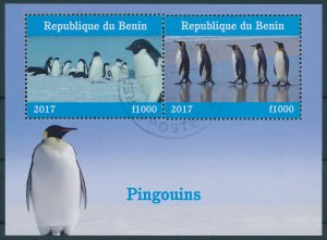 Birds on Stamps 2017 CTO Penguins Emperor Penguin 2v M/S