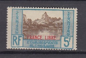 J39556 JL stamps, 1941 french polynesia mh #130 ovpt  view