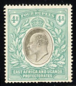 East Africa and Uganda #28 Cat$140, 1904 4r light green and black, hinged
