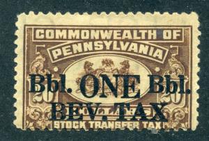 PA B13 - Pennsylvania Beverage Tax, One Barrel