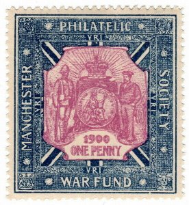 (I.B) Boer War Cinderella : Manchester Philatelic Society War Fund 1d