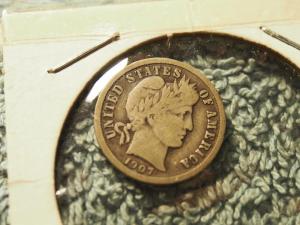 1907o BARBER DIME