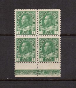 Canada #104 VF Mint Lathework B Block