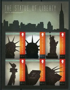 Montserrat 2011 MNH Statue of Liberty 125th Anniv 6v M/S New York Stamps