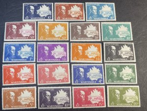 MARTINIQUE # 198-216-MINT NEVER/HINGED---COMPLETE SET---1945