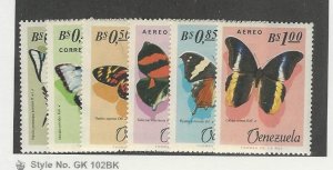 Venezuela, Postage Stamp, #889-891, C915-C917 Mint NH, 1966 Butterfly