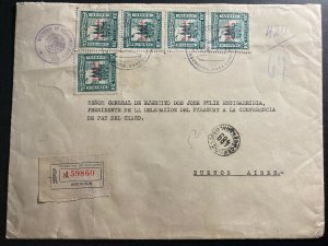 1938 Asuncion Paraguay foreign Ministry Official cover to Buenos Aires Argentina