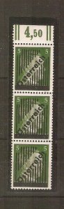 AUSTRIA  Scott 399, 1945 Vienna #3 issue, strip of 3 types, mint NH