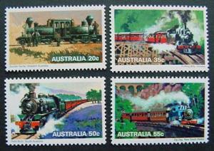 Australia, Scott 707-710, MNH Set of Train stamps