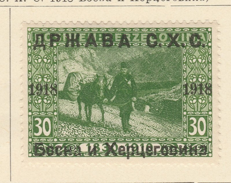 A5P62F73 Yugoslavia Bosnia and Herzegovia 1918 optd 30h mh*