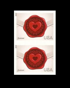 US 4741a Sealed with Love imperf NDC vert pair MNH 2013