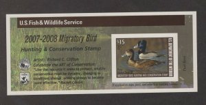 RW74A Federal Duck Stamp. Self Adhesive Single . MNH. OG  #02 RW74A 