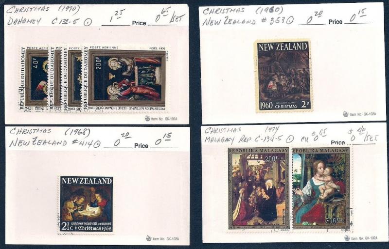 WORLDWIDE Topical Christmas (70) Different Sets Mint & Used