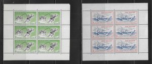 New Zealand B52a-3a 1957 Health m/s set MNH