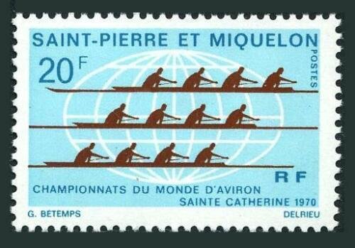 St Pierre & Miquelon 399,MNH.Michel 459. Rowing Championships,1970. 