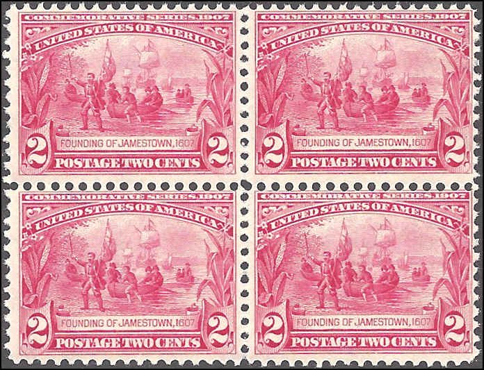 329 Mint,OG,NH... Block of 4... SCV $320.00