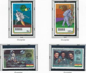 Ghana Philympia overprint mnh sc 386 - 389