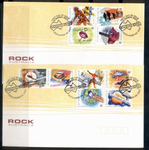 Australia 2001 Rock Australia 2x FDC