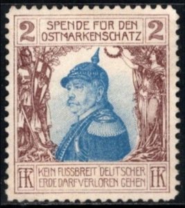 Vintage Germany Poster Stamp 2 Pfennig Donate For The Ostmark-Reserve Fund