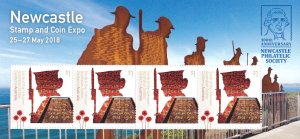 Australia 2018 Newcastle Expo - Tomb of the Unknown Soldier Minisheet MNH