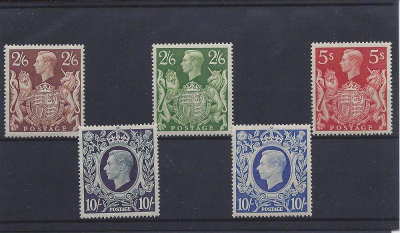 Great Britain, 249-51A, King George VI Singles,**LH**