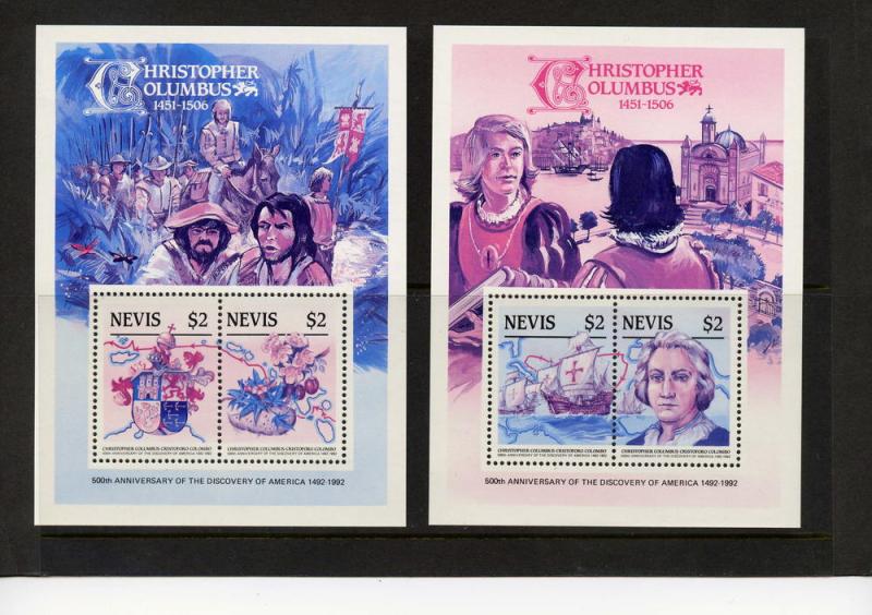 Nevis 1986   500th.Ann.Discovery of .America/Columbus  DELUXE SS Color Proof (2)