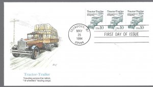 United States, 2458, Tractor Trailer Fleetwood First Day Cover FDC, Used