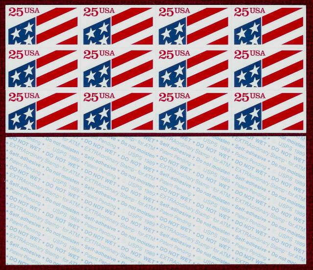 SALE!!!~Flag ATM~.25 Cent~#2475a~MNH Pane (12)