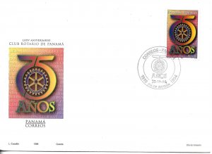 PANAMA 1996 75 ANNIVERSARY OF ROTARY INTERNATIONAL FIRST DAY COVER FDC